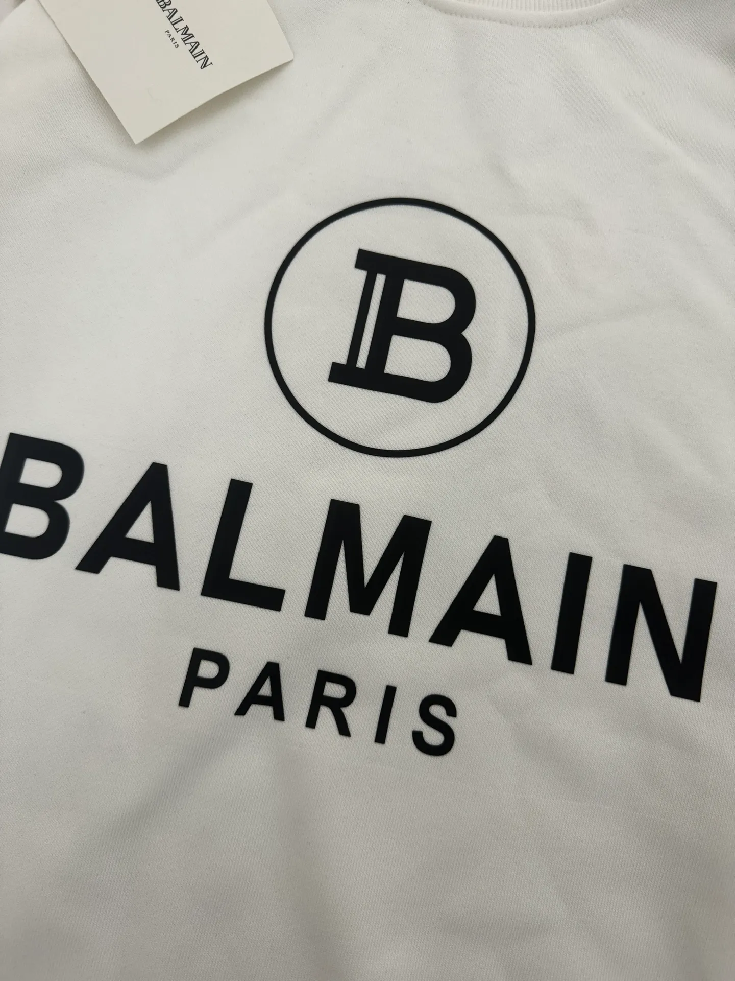 Balmain Balmain*'s most New Arrival round neck fashionable long-sleeved sweatshirt in autumn and winter, silicone process logo design, gram pure cotton fabric! Comfortable against the skin, durable and easy to wear, meticulous original craftsmanship, a must-have for casual Versatile Sizes S M L XL XXL